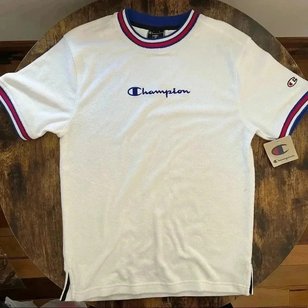 Champion retro look, soft terry mens shirt. Size: S